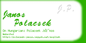 janos polacsek business card